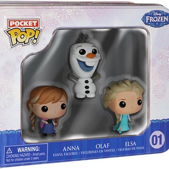 Disney's Frozen Funko Pocket POP Vinyl Figure 3-Pack Tin Elsa, Anna and Olaf - Picture 1 of 5